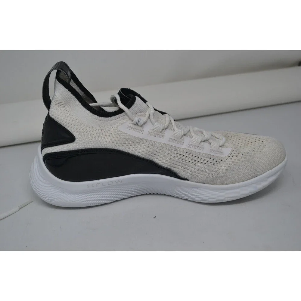 Under Armour Curry 8 FLOW White Patent 3024785-111 Sz M 10.5 W12 Basketball Shoe
